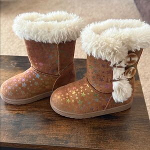 Jumping Beans Brown Starry Kids Boots